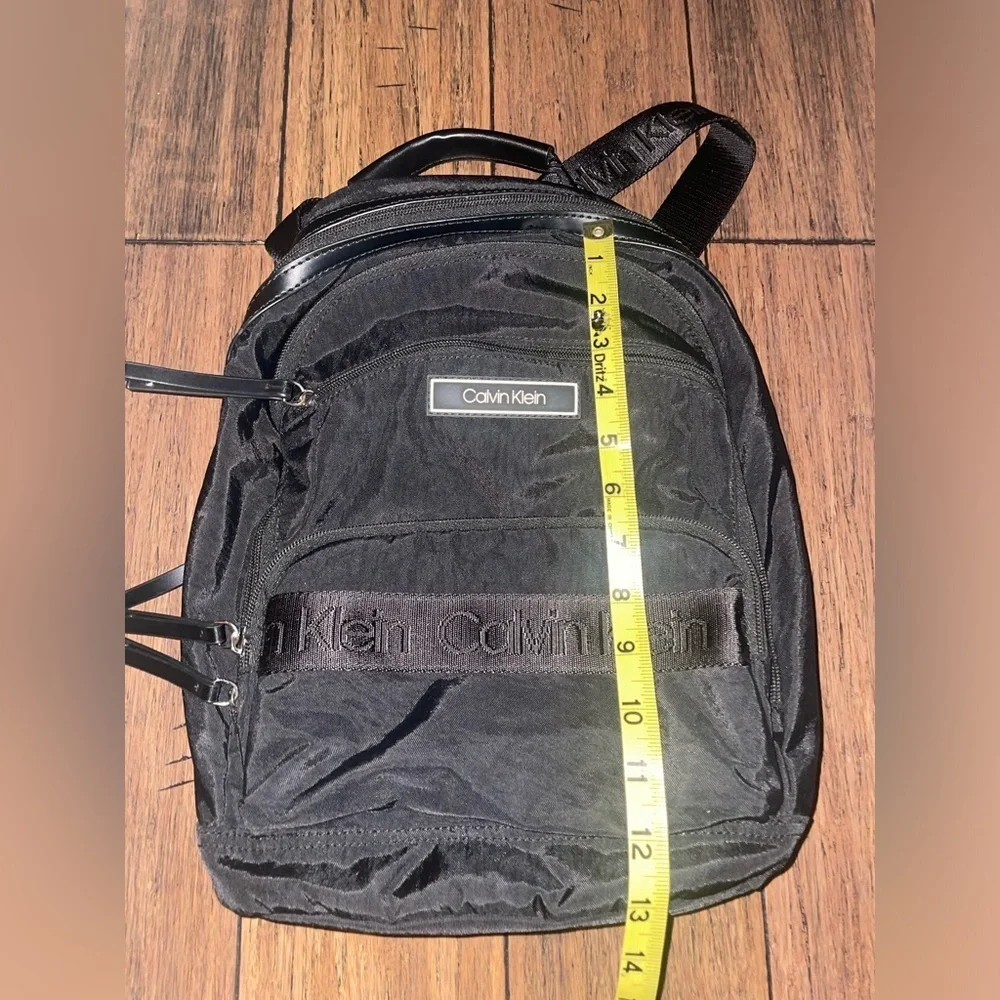 Black black Calvin Klein backpack fall backpack winter backpack travel bag - Picture 2 of 12